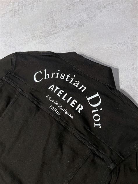 christian dior atelier denim jacket|dior long down coat.